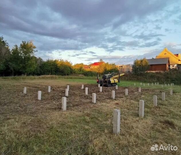 Фундамент на жб сваях для беседок