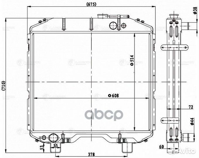 Радиатор охл.алюм.несборный паз 3205, 4230 LRc0