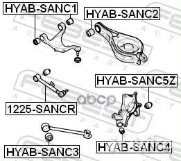 Сайлентблок задней цапфы hyundai elantra/I30/IX55