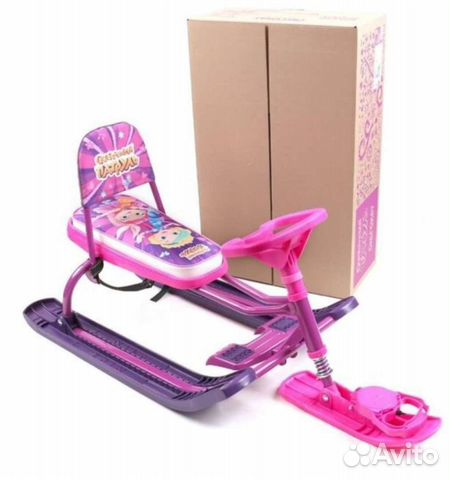 Снегокат со спинкой Сказочный патруль