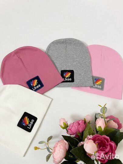 Новая трикотажная шапка для девочки 5-10 лет