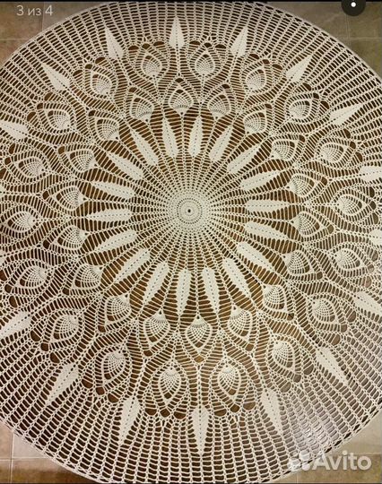 Вязаная скатерть крючком