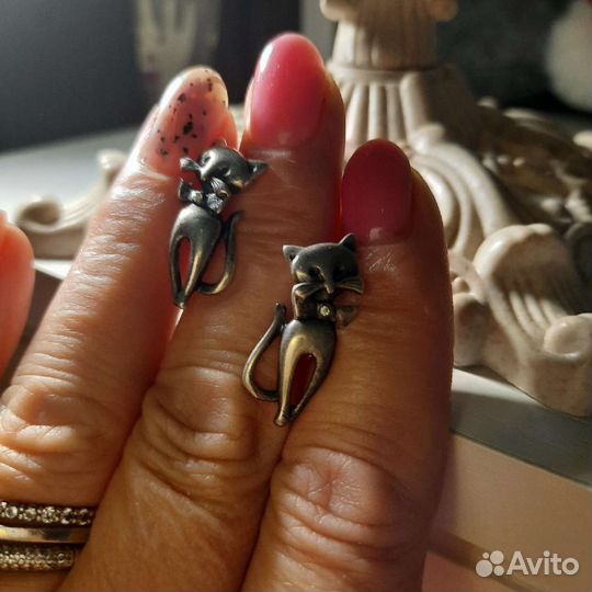 Серьги серебро