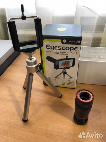 Штатив с объективом 8Х iPhone 4/4S/5/5S/5SE