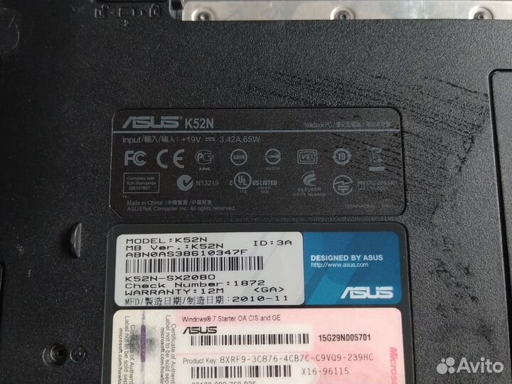 Ноутбук acer k52n