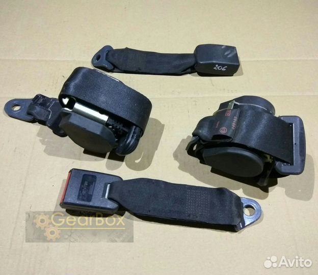 Ремень безопасности задний левый и правый Пежо 206