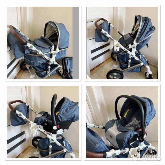 Коляска 3 в 1 новая luxmom 518