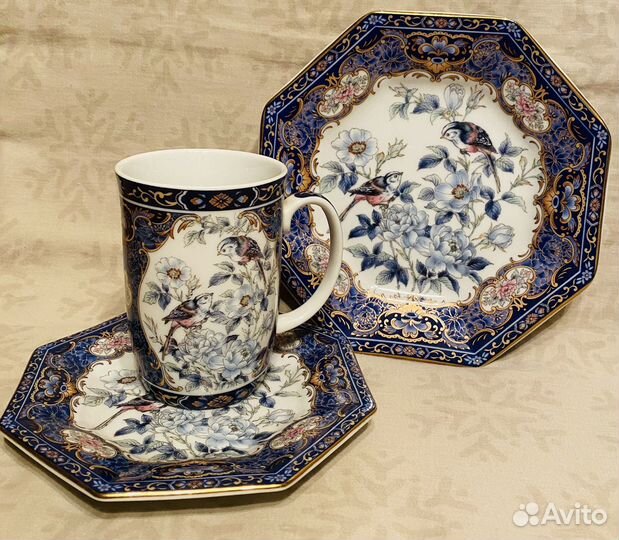 Чашка с блюдцем и тарелка Тozan(Япония)