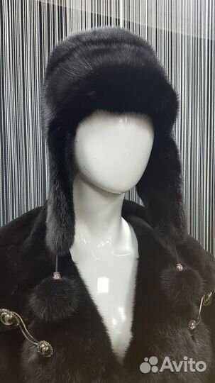 Шапка норковая ушанка шн-114
