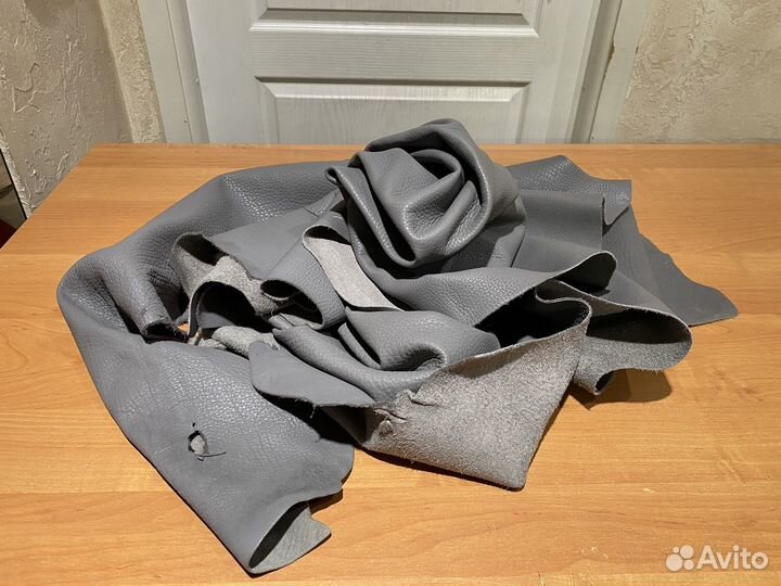 Натуральная кожа крс 1,4 мм цв. серый шкура 181дм2