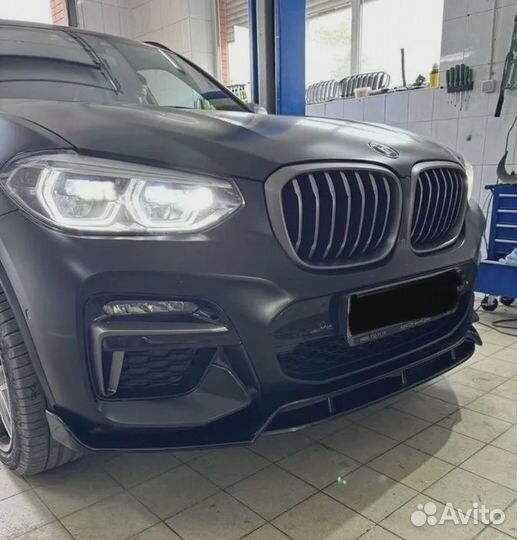 Сплиттер губа переднего бампера bmw x3 g01 x4 g02