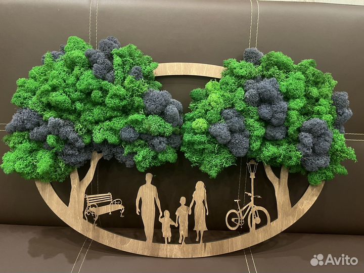 Картина из стабилизированного мха