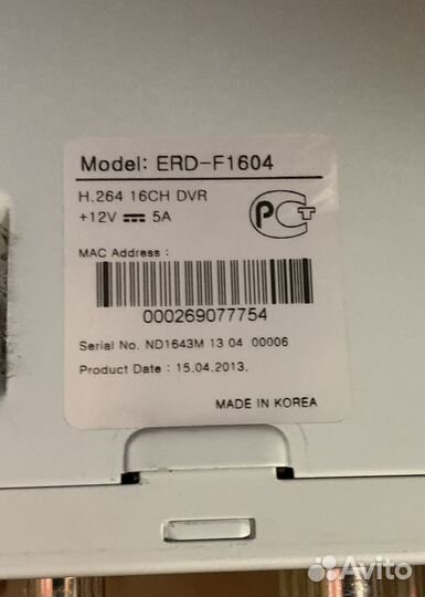 Видеорегистратор ERD-F1604