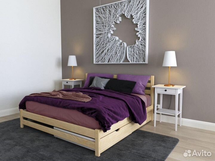 Кровать из массива 2-спальная 