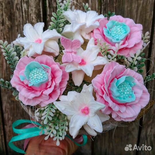 Букеты из мыла ручной заливки