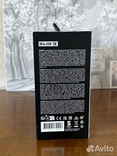 Marshall major 4(iv) Оригинал (Черные Amazon USA)