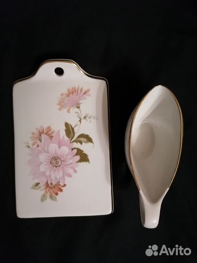 Сырная доска и соусник Дулёво СССР