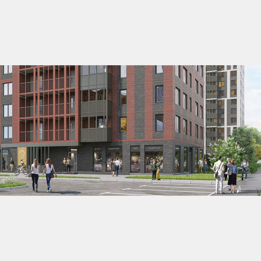 2-к. квартира, 52 м², 1/17 эт.