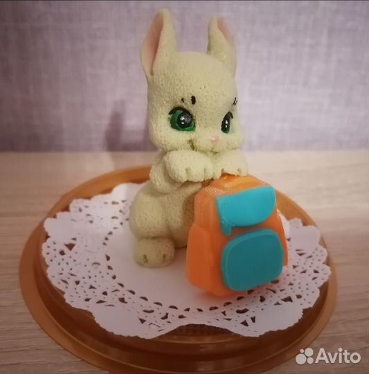 Зайка с малым рюкзаком - мыло ручной работы