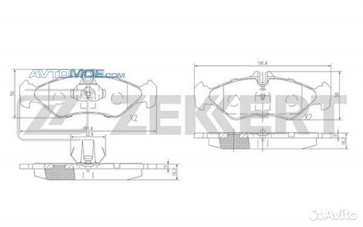 Колодки торм. диск. задн. MB Sprinter 2-t (901 902
