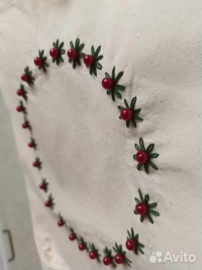 Сумка шопер с ручной вышивкой