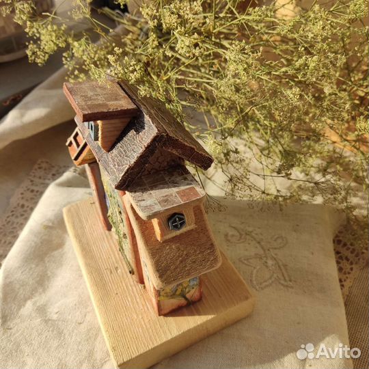 Композиция- сувенир. Домики дрифтвуд