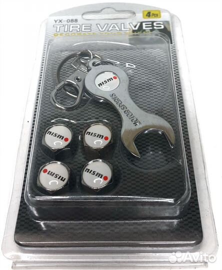 Колпачки на ниппеля - Nismo (с ключом/разные цвета