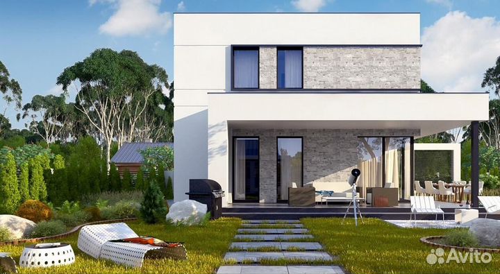 Дом из газобетона 128 м², можно в ипотеку