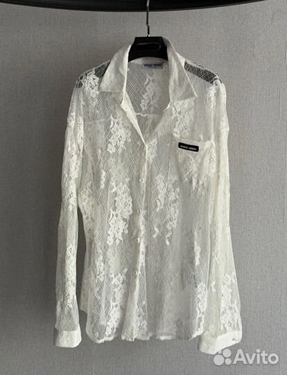 Рубашка шитье кружево miu