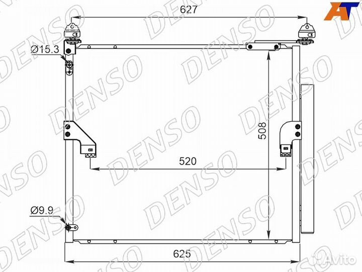 Радиатор кондиционера toyota land cruiser prado 15