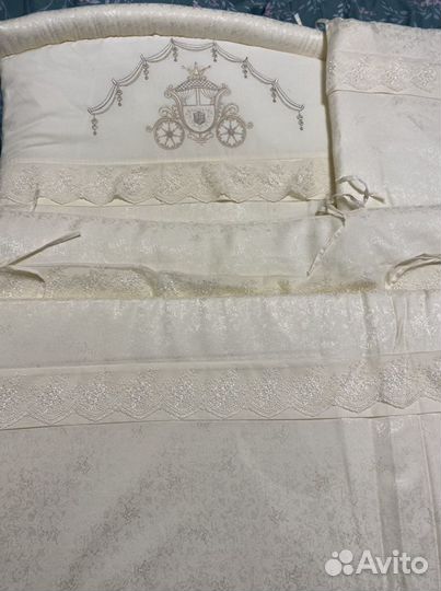 Бортики в кроватку с вышивкой