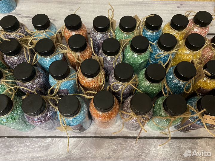 Соль для ванны с шиммером мерцающая