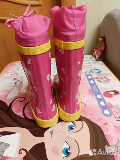Резиновые сапоги для девочки 29 как новые