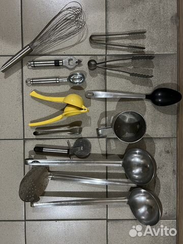 Черпак, щипцы, ножи