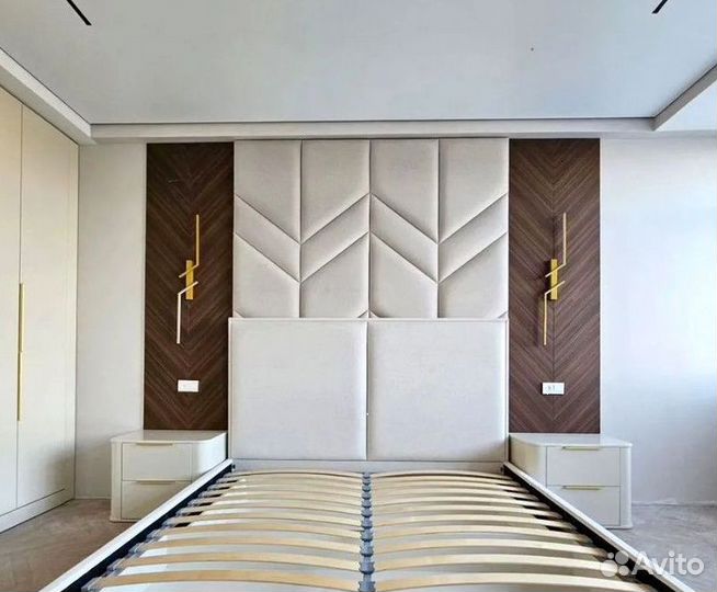 Кровать двуспальная мягкая на заказ