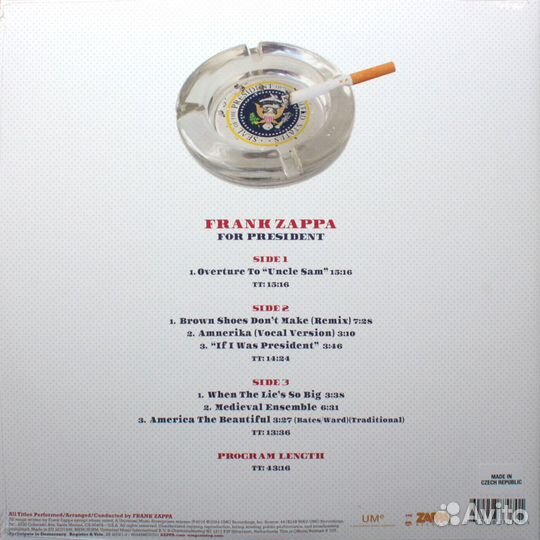 Frank Zappa / Frank Zappa For President (Coloured Vinyl)(2LP)