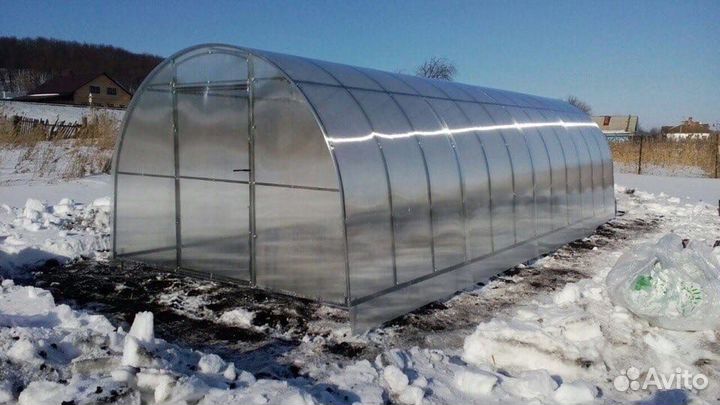 Теплица поликарбонат, шаг дуг 1м и 0,66см