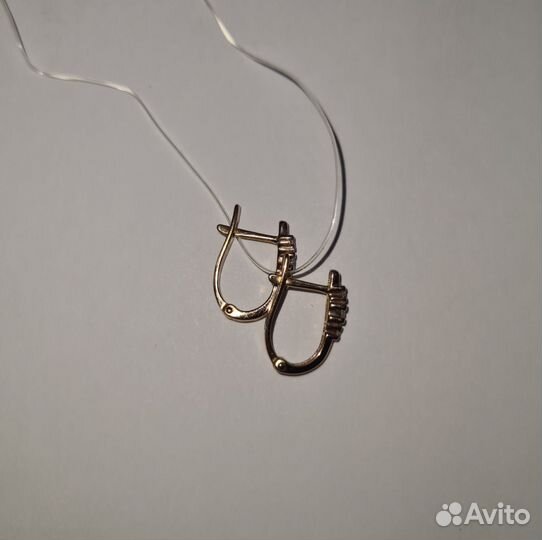 Серьги золотые 585 пробы
