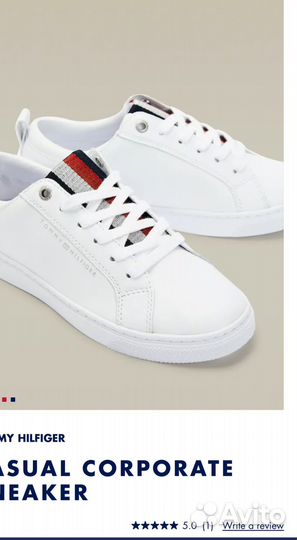 Кроссовки tommy hilfiger женские 37,5 Нат. кожа