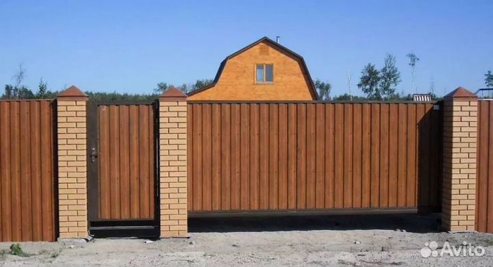 Забор металлический быстро работа по договору