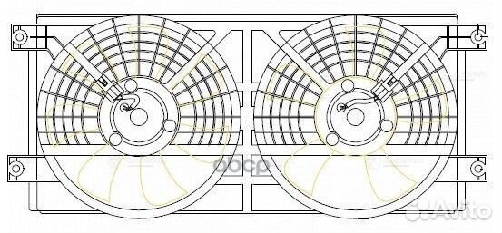 Вентилятор радиатора ssangyong kyron/actyon 05