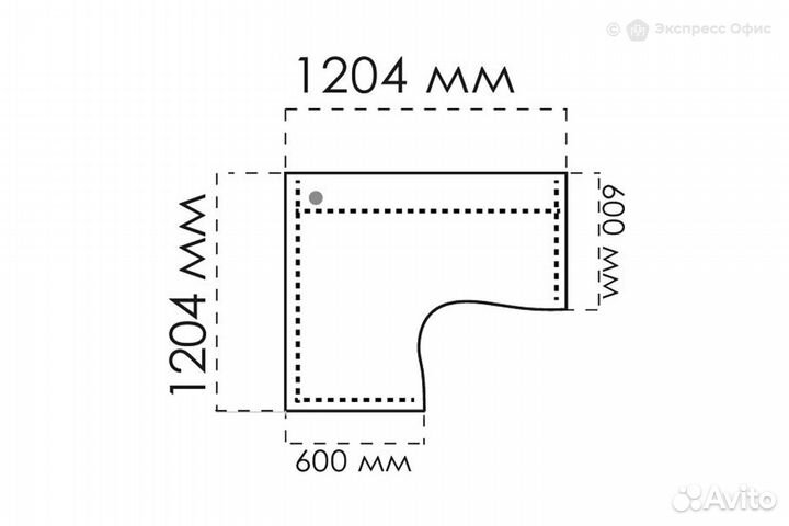 Стол письменный компактный левый Арго А-203.60 Лев