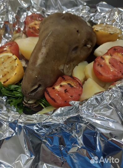 Вареная баранья голова