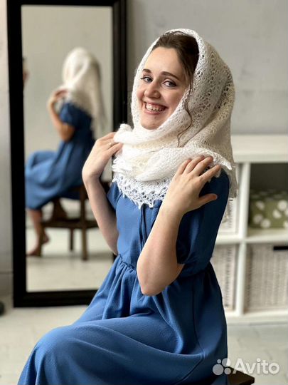 Оренбургский пуховый платок (паутинка)