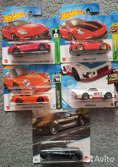 Hot wheels porsche 5 шт