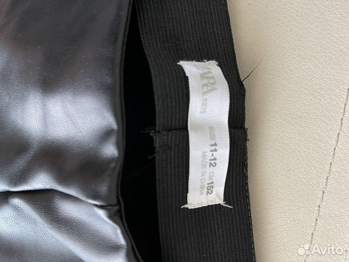 Брюки кожаные для девочки