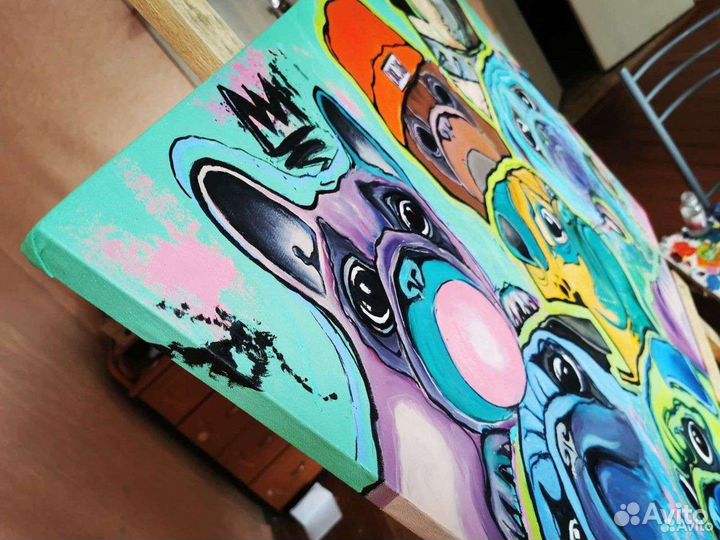 Картина в стиле поп - арт. Масло. Холст