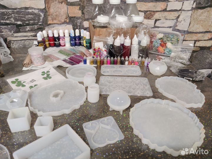 Полный б/у набор творчества из эпоксидной смолы