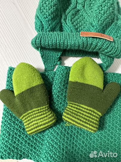 Комплект Шапка+шарф+варежки