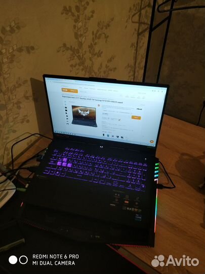 Ноутбук asus tuf gaming fx707zv4-hx020 серый